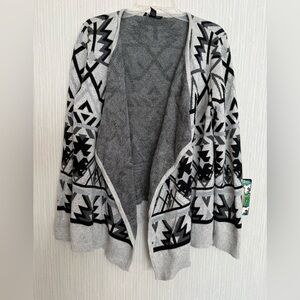 Black Silver Jacket Sweater Knit
